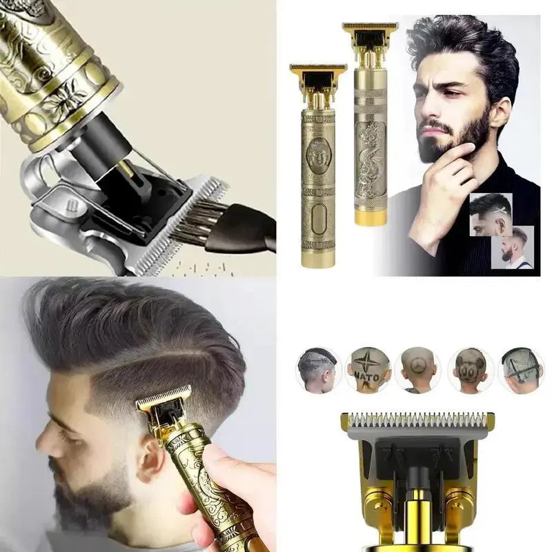 Máquina De Cortar Cabelo e barba vintage sem fio