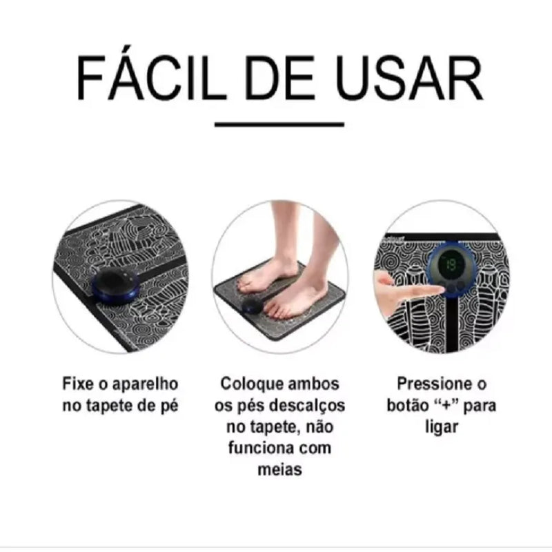 Tapete Massageador Para Os Pés Recarregável